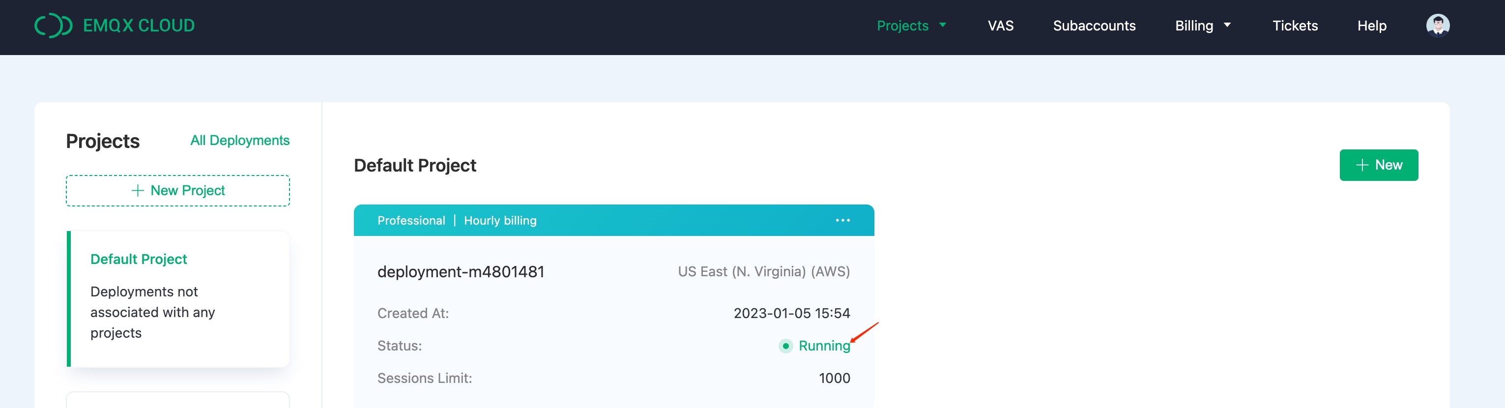 EMQX Cloud Create Deployment Step 2