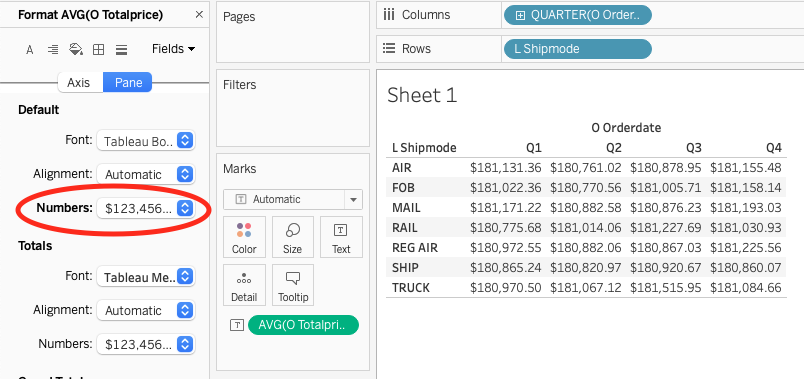 Tableau workbook